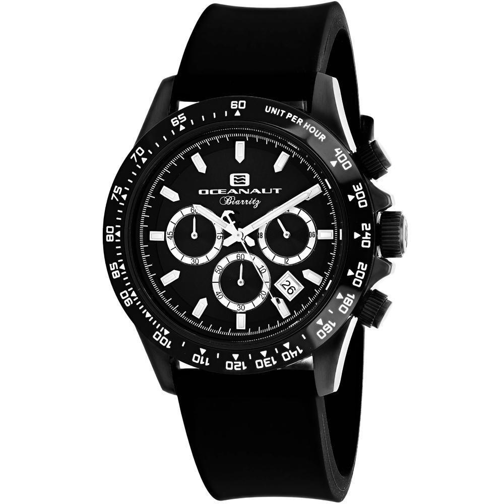 Oceanaut Men&#39;s OC6114R Biarritz Chronograph Black Rubber Watch