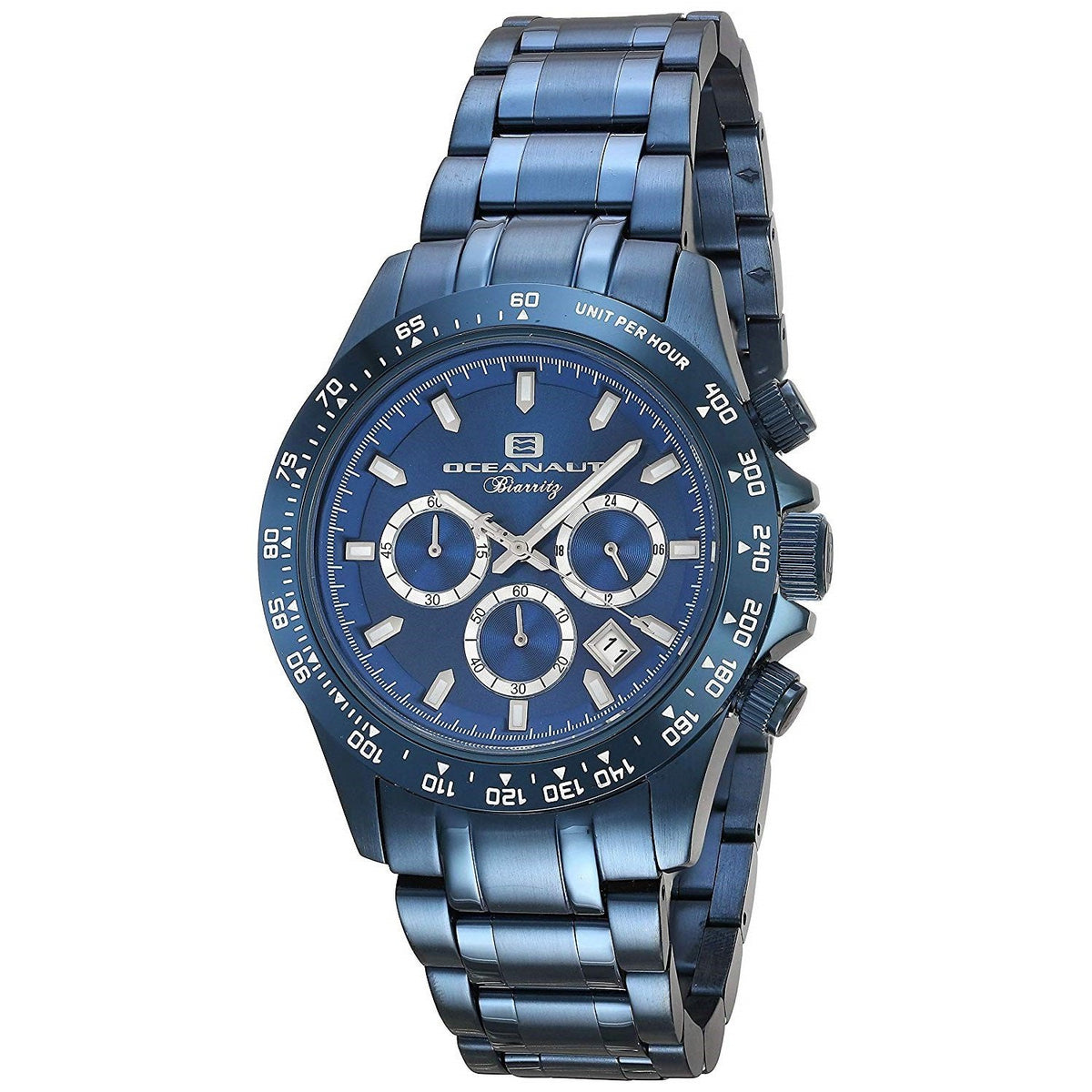 Oceanaut Men&#39;s OC6117 Biarritz Chronograph Blue Stainless Steel Watch