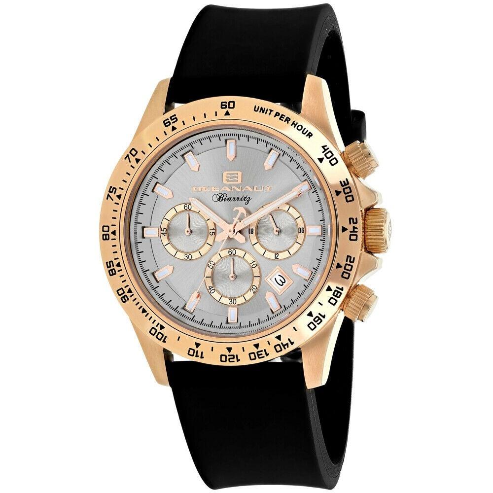 Oceanaut Men's OC6118R Biarritz  Chronograph Black Rubber Watch