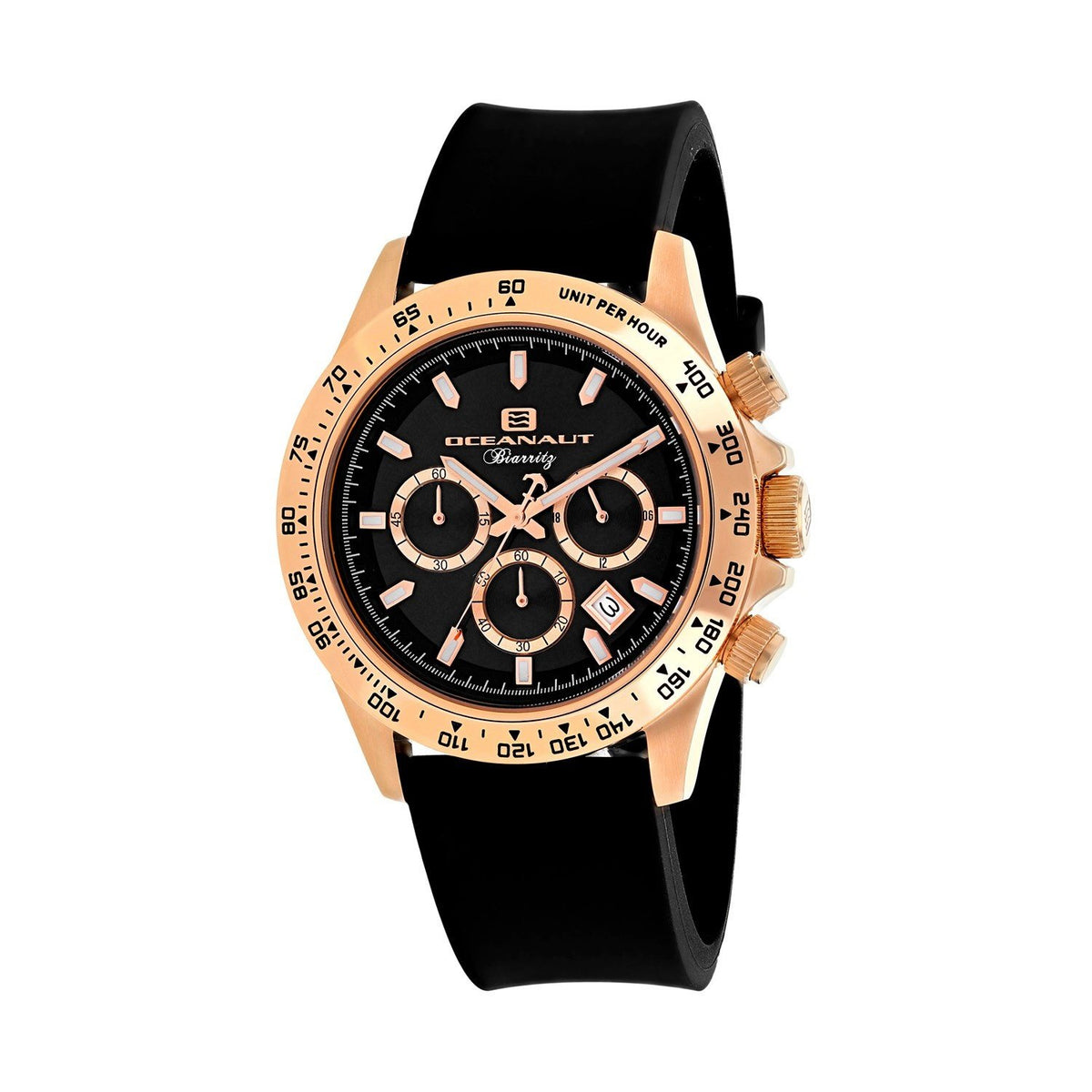 Oceanaut Men's OC6119R Biarritz Chronograph Black Rubber Watch