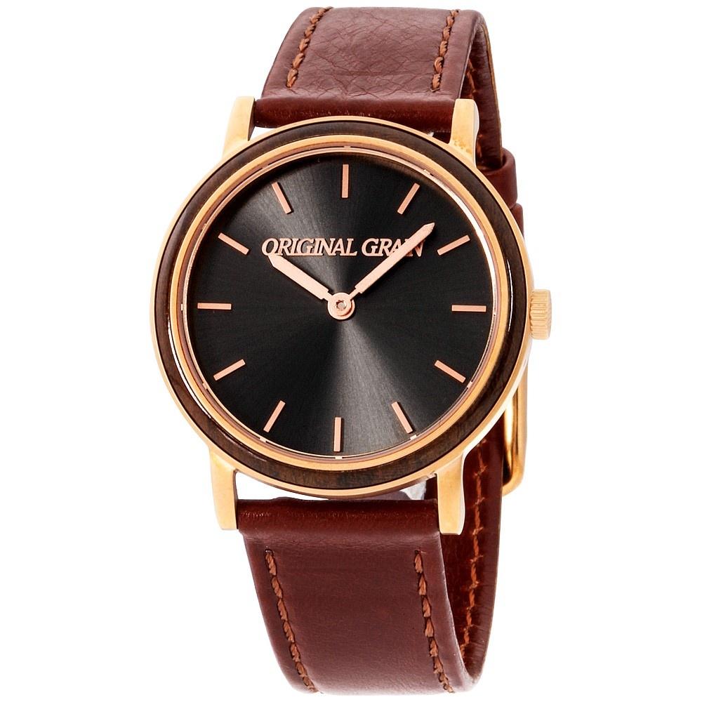 Original Grain Women&#39;s OG-3418-01-WTBG Minimalist Brown Leather Watch