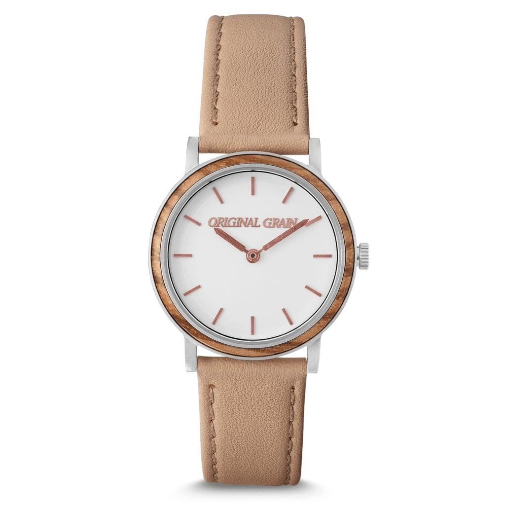 Original Grain Women&#39;s OG-3418-01-WWBS Minimalist Brown Leather Watch