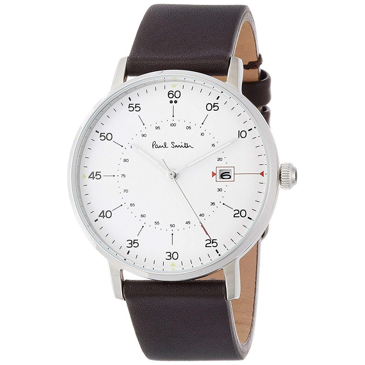 Paul Smith Men&#39;s P10072 Gauge Brown Leather Watch
