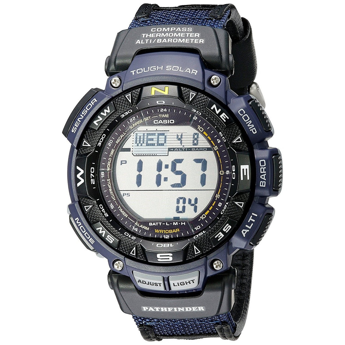 Casio Men&#39;s PAG240B-2 G-Shock Pathfinder Digital Blue Nylon Watch