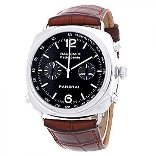 Panerai Men&#39;s PAM00214 Radiomir Automatic Chronograph Brown Leather Watch