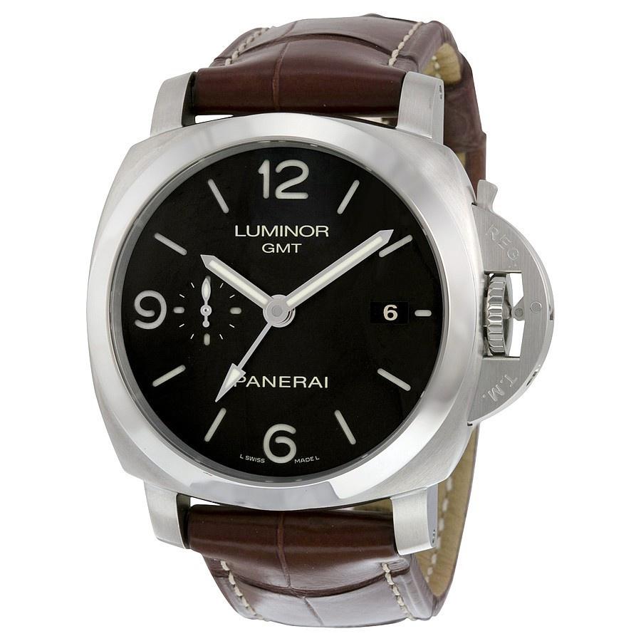 Panerai Men&#39;s PAM00320 Luminor 1950 Acciaio 3 Days Automatic Brown Leather Watch