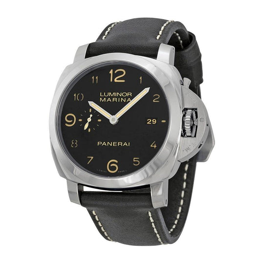 Panerai Men's PAM00359 Luminora Marina 1950 Acciaio 3 Days Automatic Mechanical Black Leather Watch