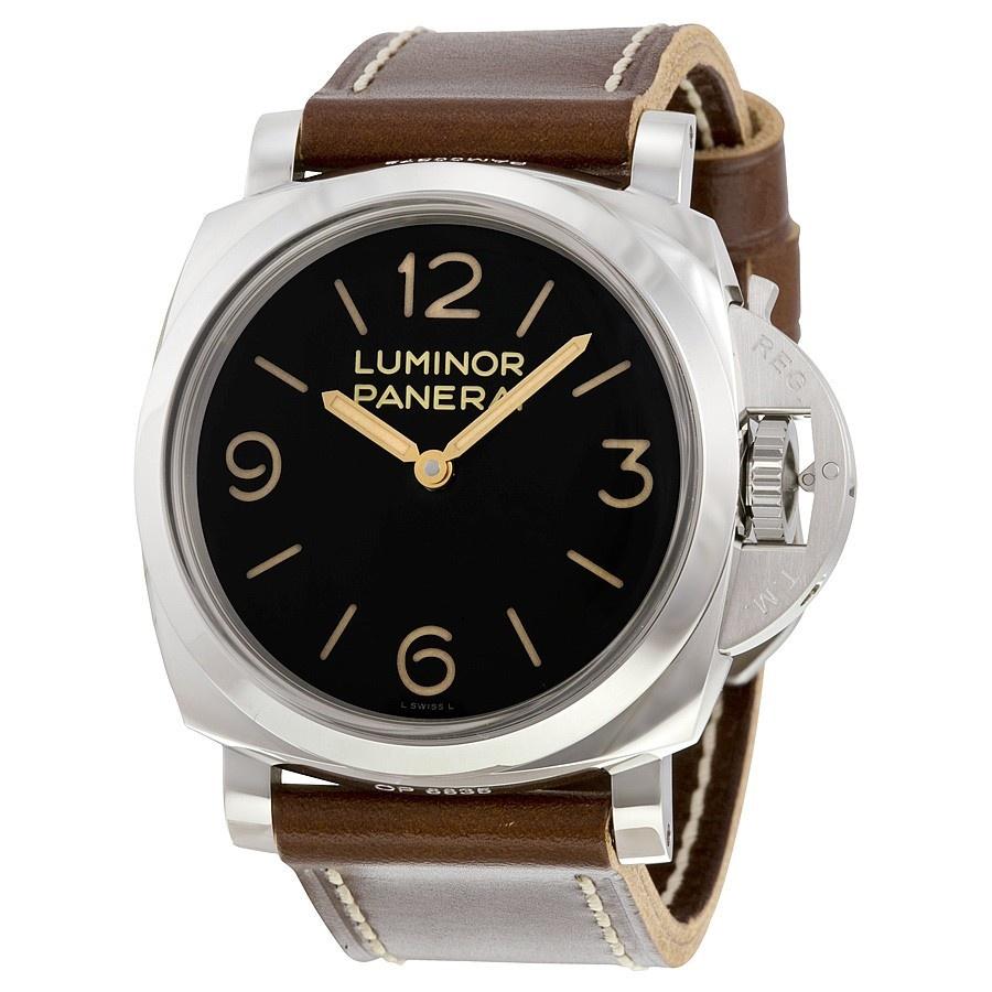 Panerai Men&#39;s PAM00372 Luminor 1950 3 Days Acciaio Hand Wind Mechanical Brown Leather Watch