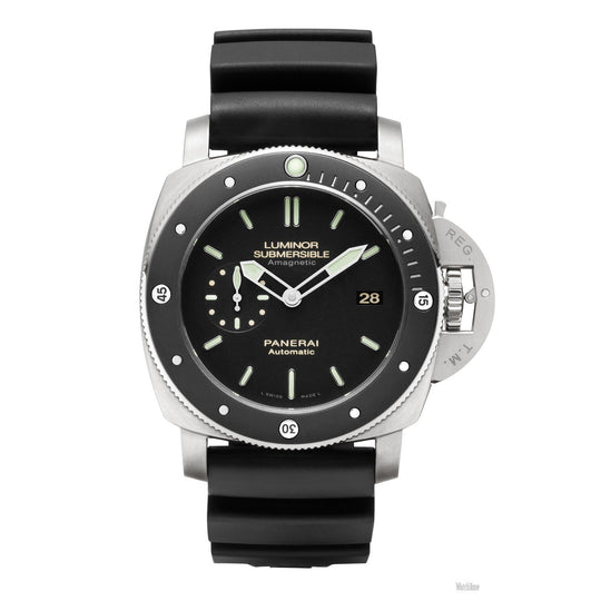 Panerai Men's PAM00389 Submersible 1950 Amagnetic Automatic Black Rubber Watch