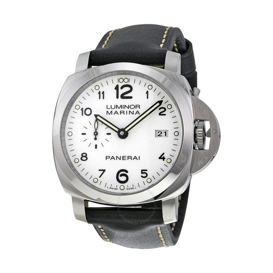 Panerai Men's PAM00499 Luminor Marina 1950 Acciaio 3 Days Automatic Black Leather Watch