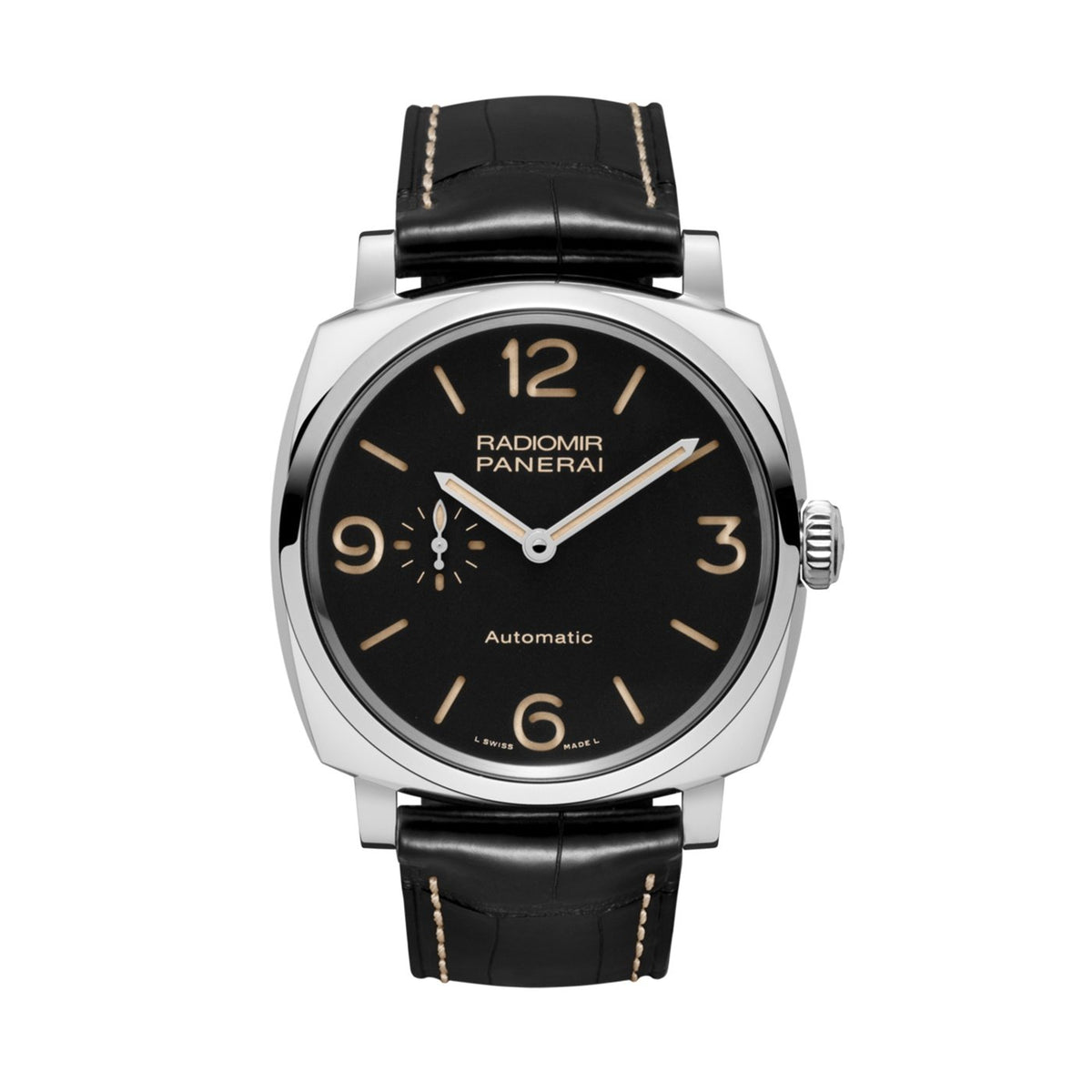 Panerai Men&#39;s PAM00572 Radiomir 1940 Acciaio 3 Days Automatic Mechanical Black Leather Watch