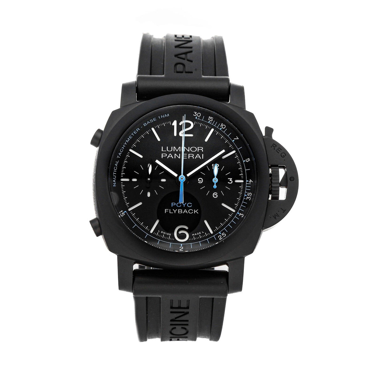 Panerai Men's PAM00788 Luminor 1950 Chronograph Black Rubber Watch