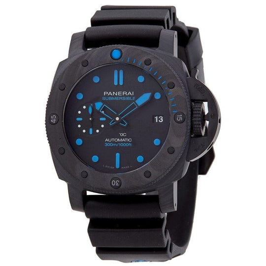 Panerai Men's PAM00799 Submersible  Black Rubber Watch