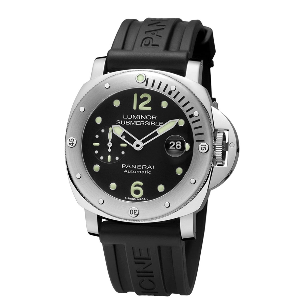 Panerai Men&#39;s PAM01024 Luminor Automatic Black Rubber Watch