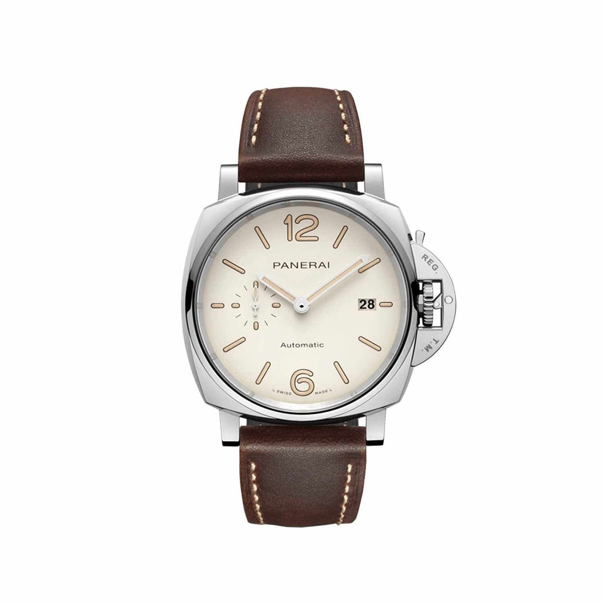 Panerai Men's PAM01046 Luminor Due Brown Leather Watch