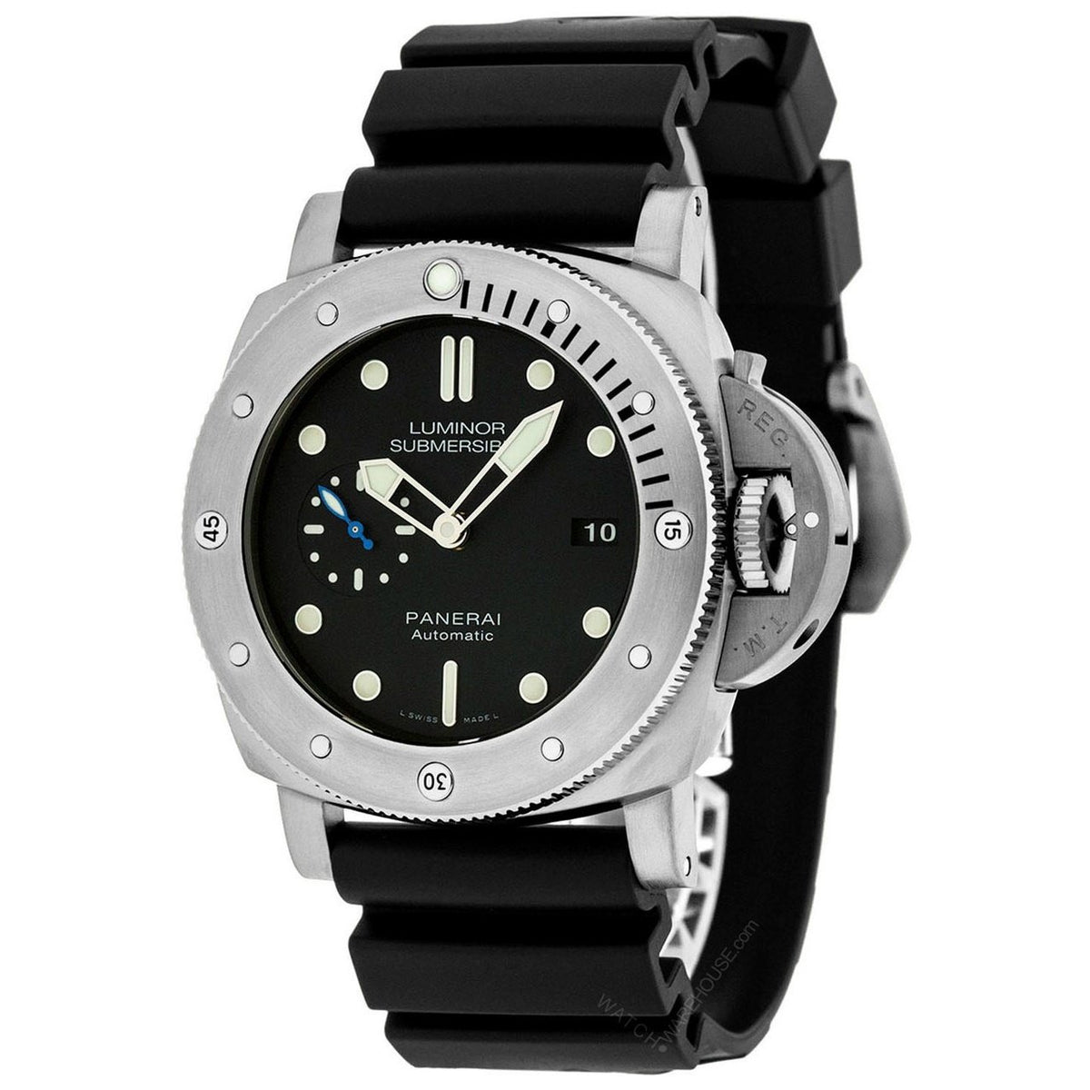 Panerai Men's PAM01305 Luminor Submersible 1950 Automatic Black Rubber Watch