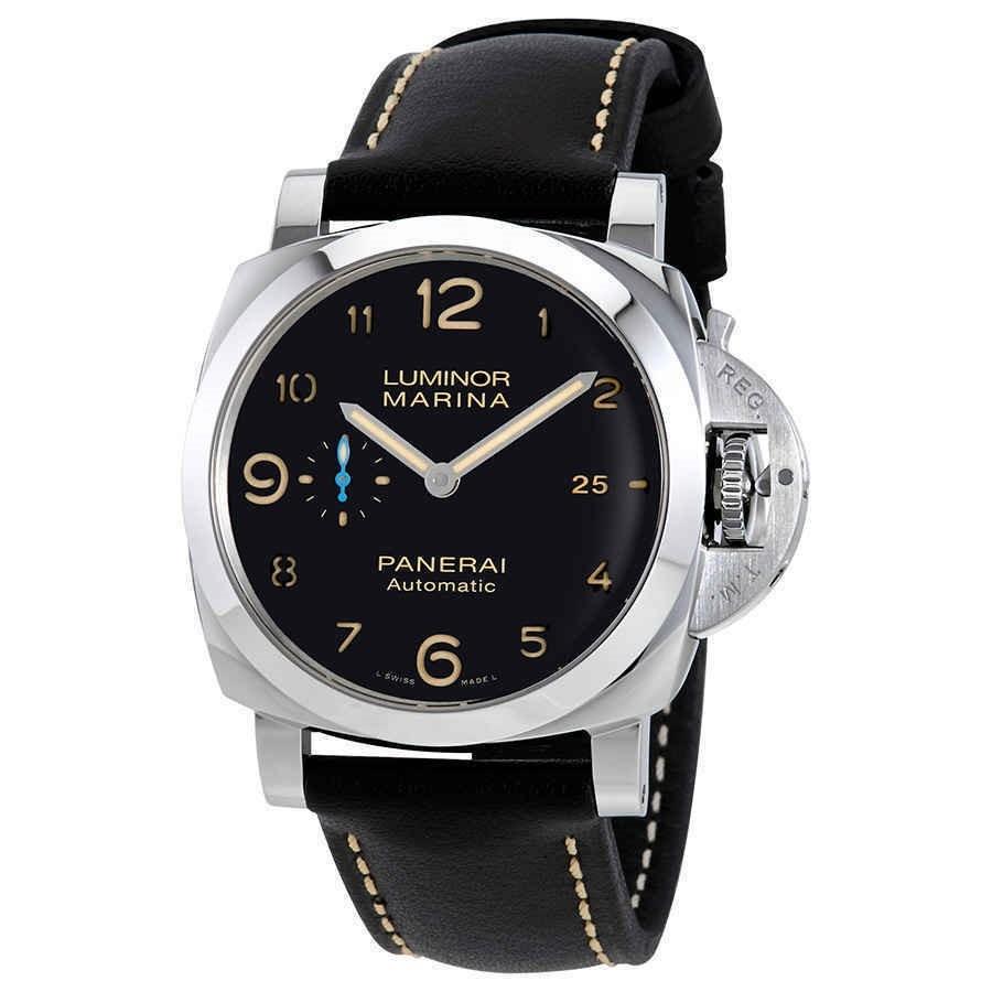 Panerai Men&#39;s PAM01359 Luminor 1950 Black Leather Watch