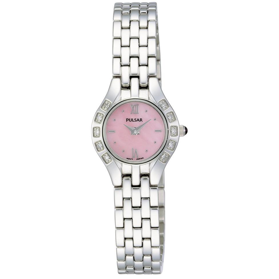Pulsar Women&#39;s PEG665 Crystal Automatic Stainless Steel Watch