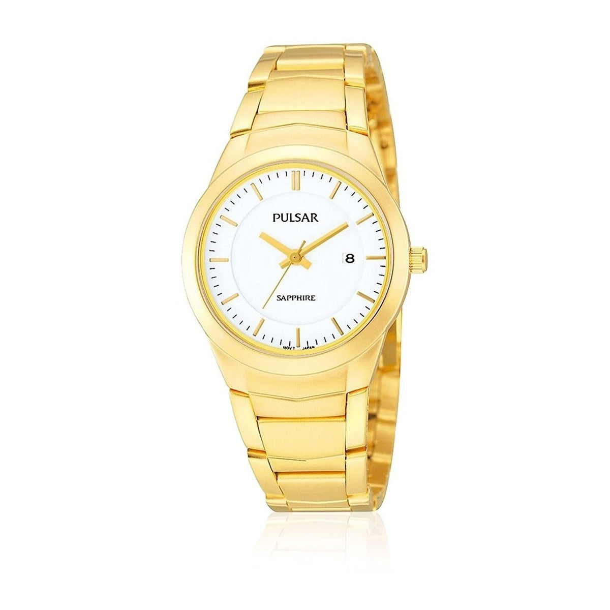 Pulsar Women&#39;s PH7256 Date Gold-Tone Stainless Steel Watch