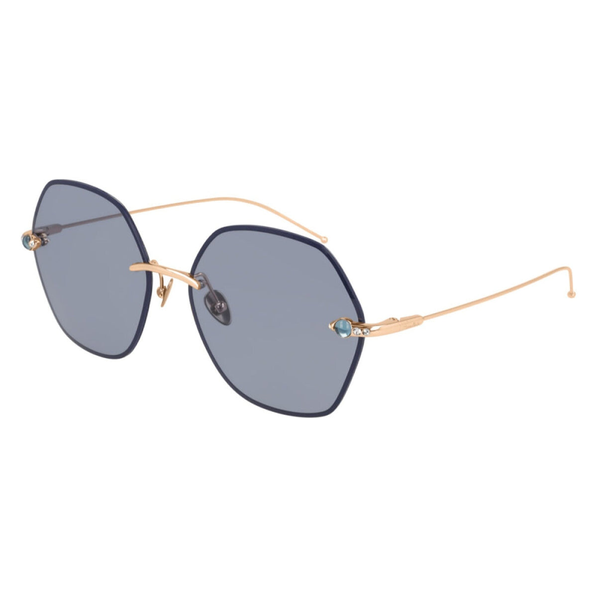 Pomellato Women's Sunglasses Fall Winter 2020 Gold Light Blue Nylon Nylon Pink PM0091S 001