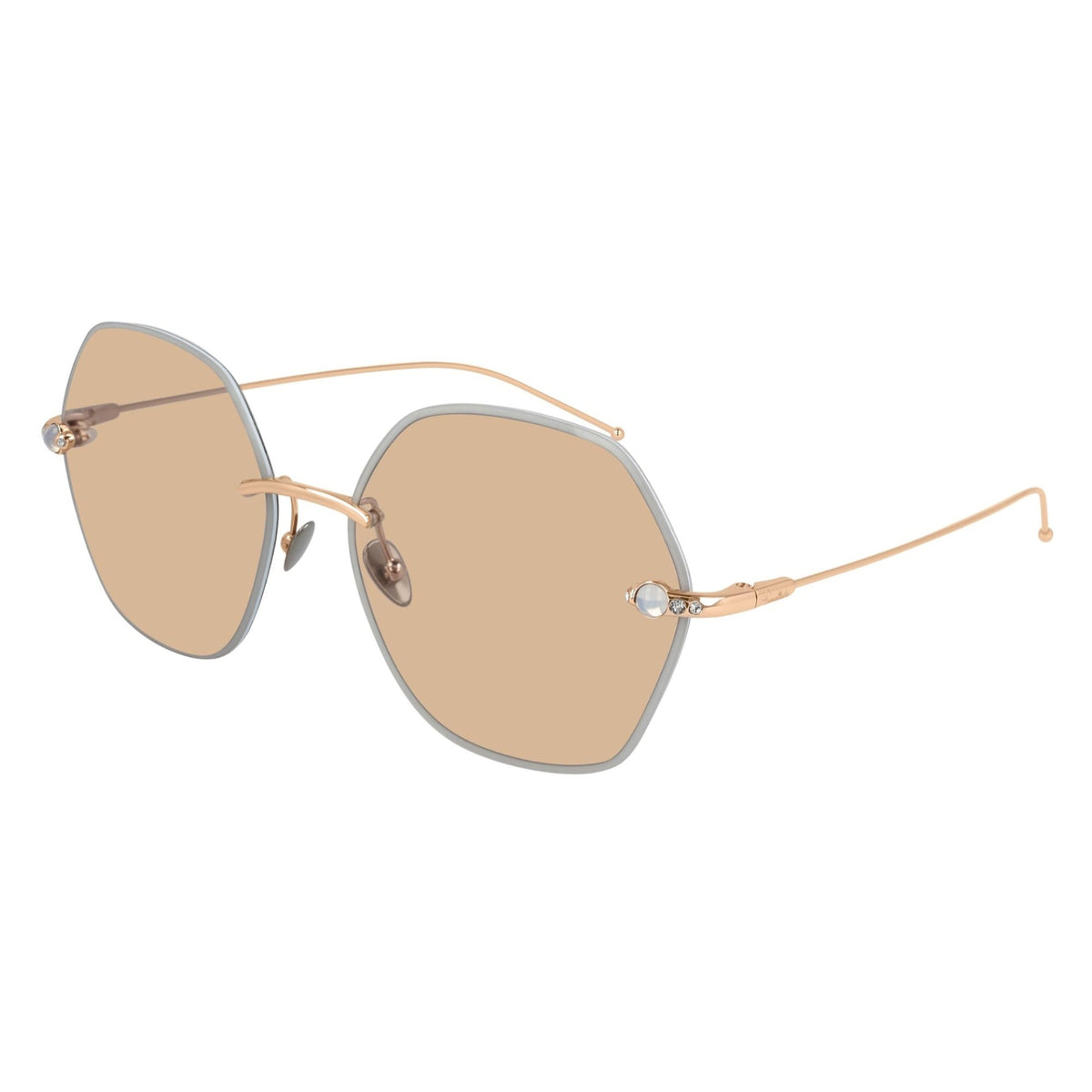 Pomellato Women's Sunglasses Fall Winter 2020 Gold Brown Nylon Nylon Pink PM0091S 003