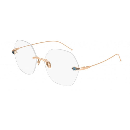 Pomellato Women's Sunglasses Fall Winter 2020 Gold Transparent Demo Lens Demo Lens Pink PM0092O 001