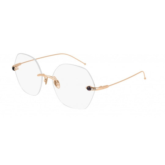 Pomellato Women's Sunglasses Fall Winter 2020 Gold Transparent Demo Lens Demo Lens Pink PM0092O 002