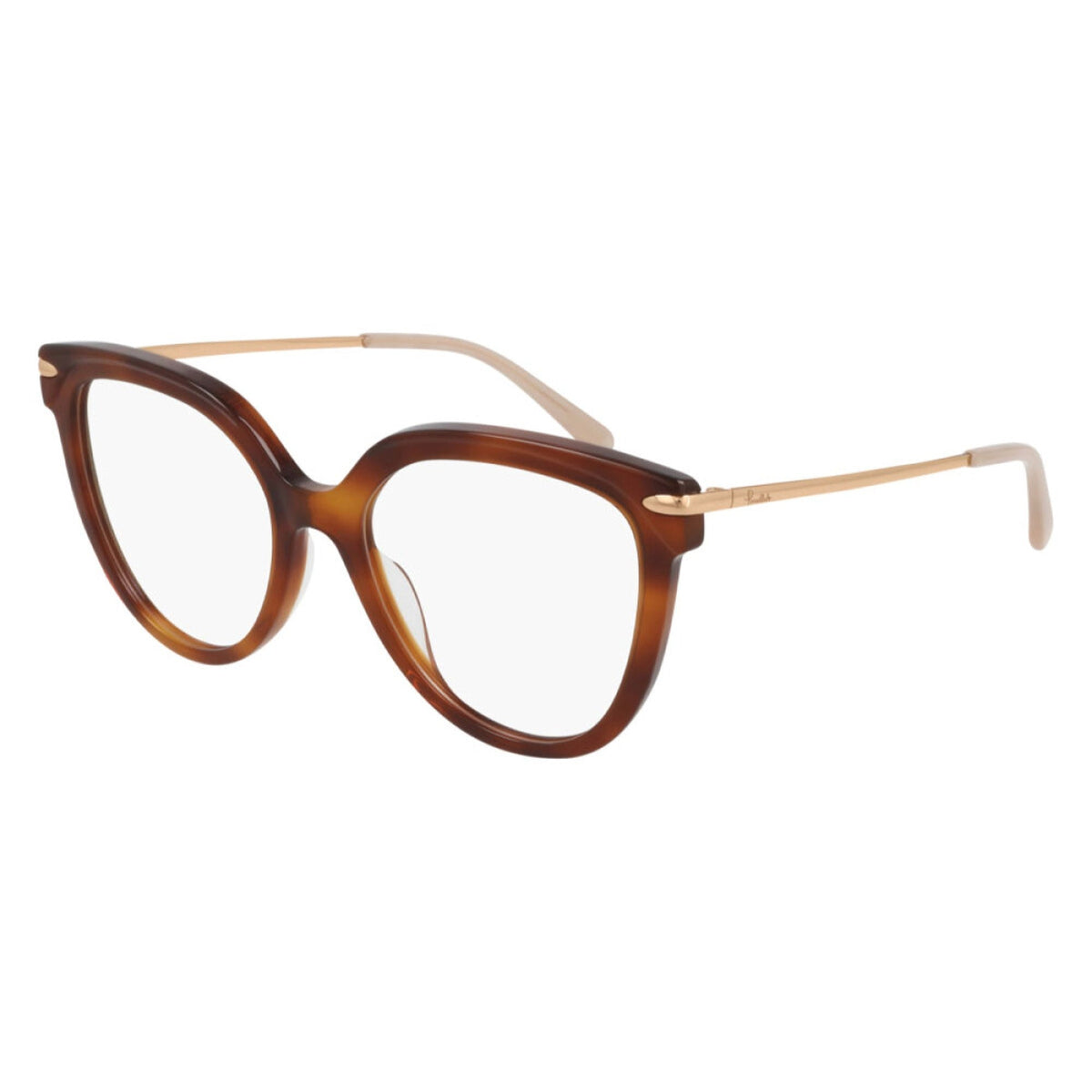 Pomellato Women's Sunglasses Spring Summer 2021 Havana Transparent Demo Lens Demo Lens Yellow PM0095O 002