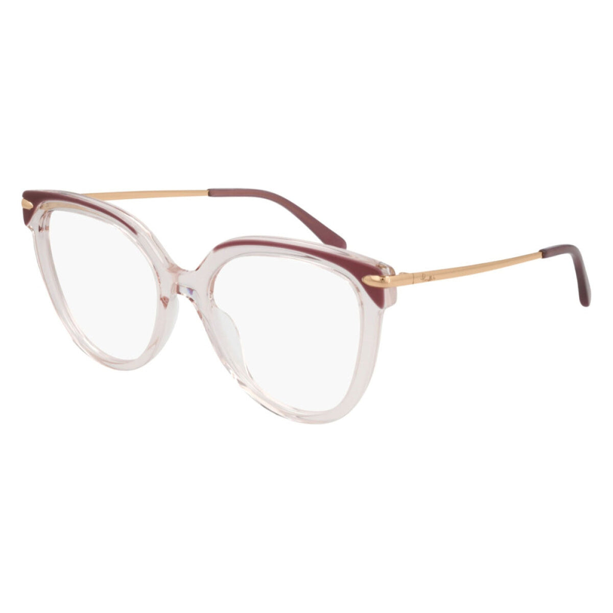 Pomellato Women's Sunglasses Spring Summer 2021 Burgundy Transparent Demo Lens Demo Lens Pink PM0095O 004