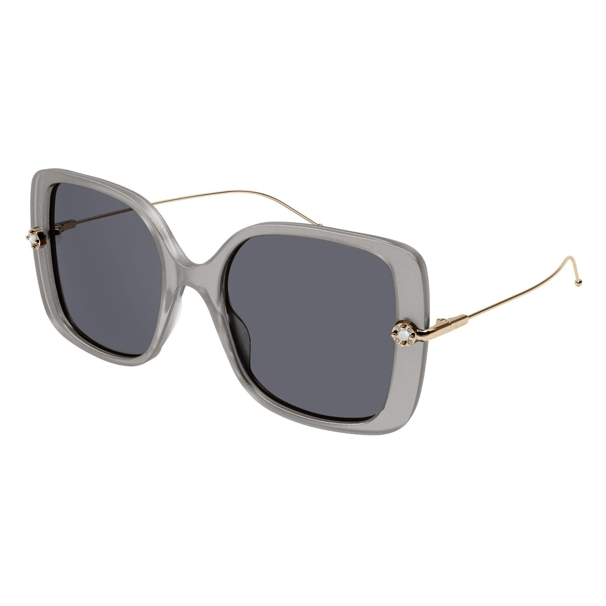 Pomellato Women's Sunglasses Fall Winter 2021 Grey Grey Nylon Nylon Glitter PM0096S 001