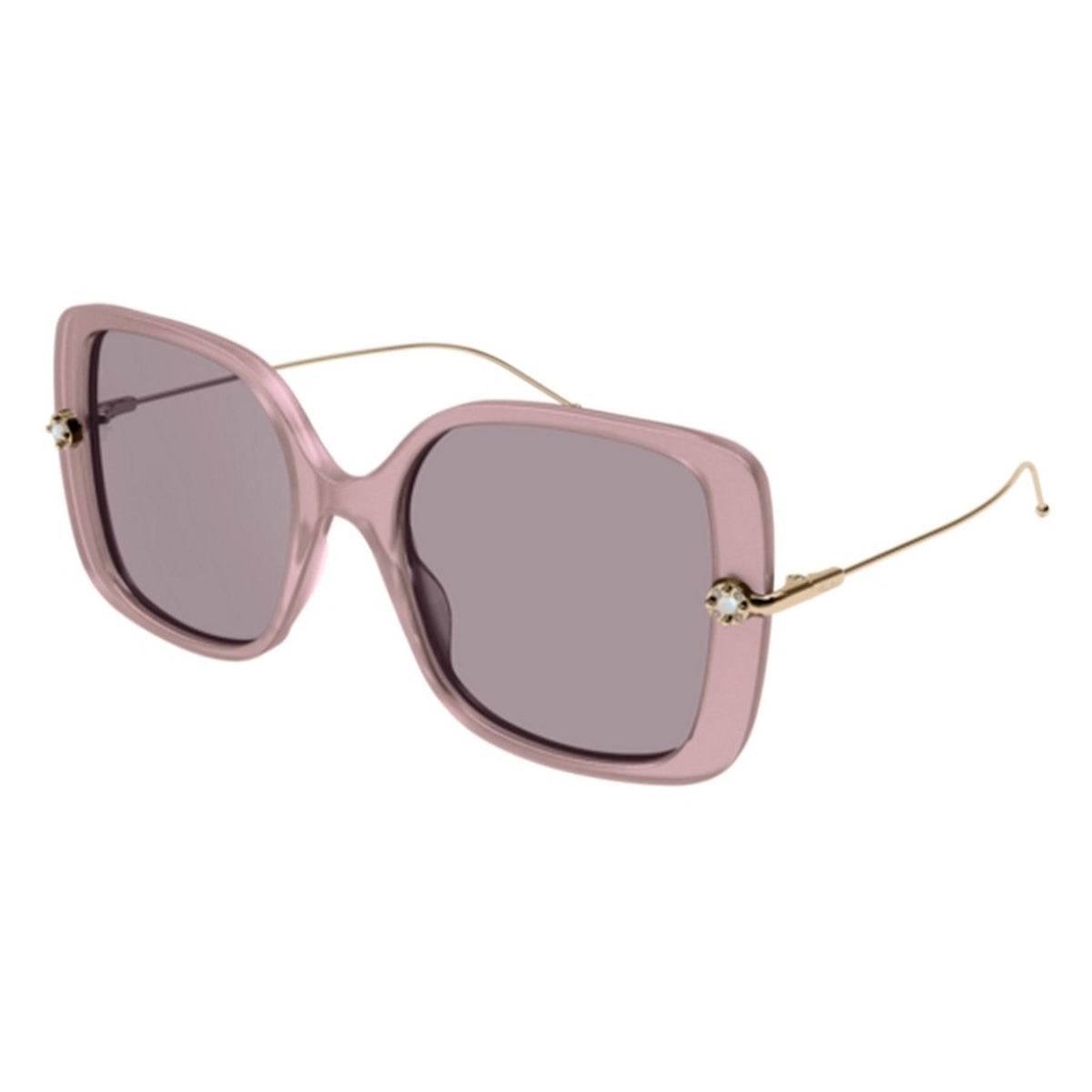 Pomellato Women&#39;s Sunglasses Fall Winter 2021 Pink Violet Nylon Nylon Glitter PM0096S 003