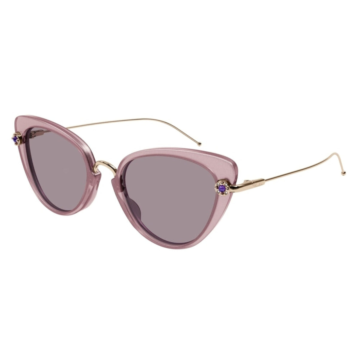 Pomellato Women&#39;s Sunglasses Fall Winter 2021 Pink Violet Nylon Nylon Glitter PM0097S 003