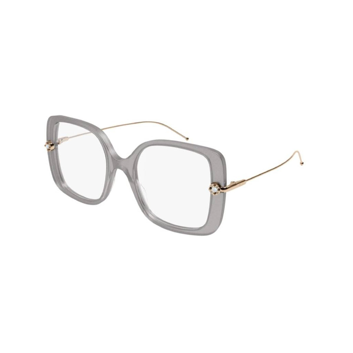 Pomellato Women's Sunglasses Fall Winter 2021 Grey Transparent Demo Lens Demo Lens Glitter PM0098O 001