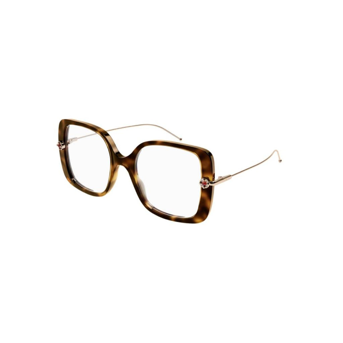 Pomellato Women's Sunglasses Fall Winter 2021 Havana Transparent Demo Lens Demo Lens Shiny PM0098O 002