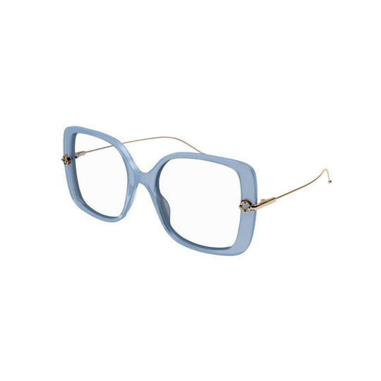 Pomellato Women's Sunglasses Fall Winter 2021 Blue Transparent Demo Lens Demo Lens Shiny PM0098O 004