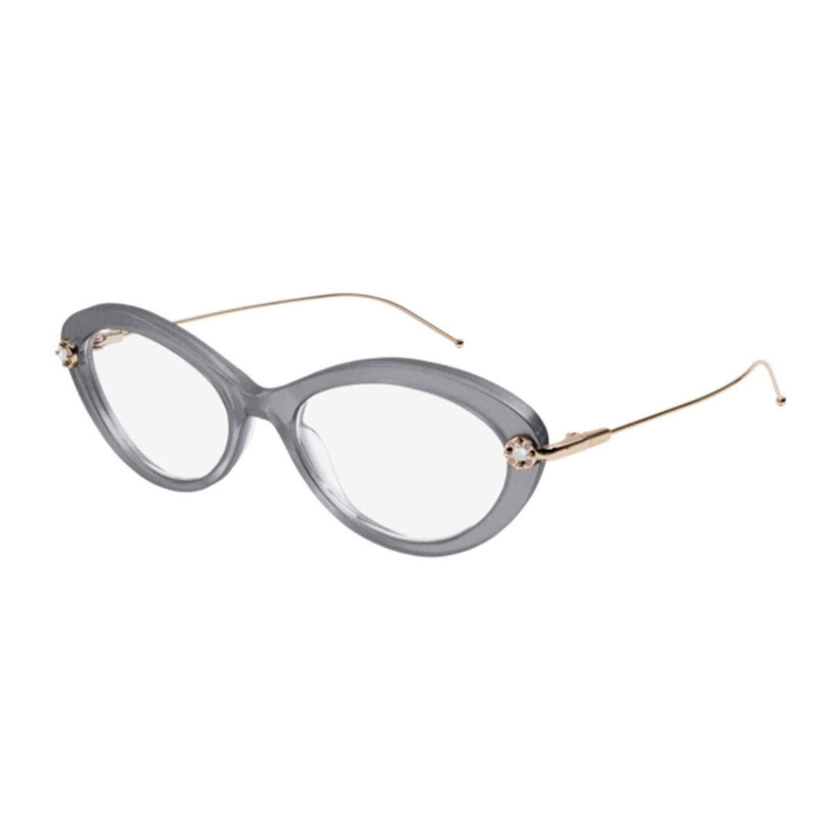 Pomellato Women's Sunglasses Fall Winter 2021 grey Transparent Demo Lens Demo Lens Shiny PM0099O 001
