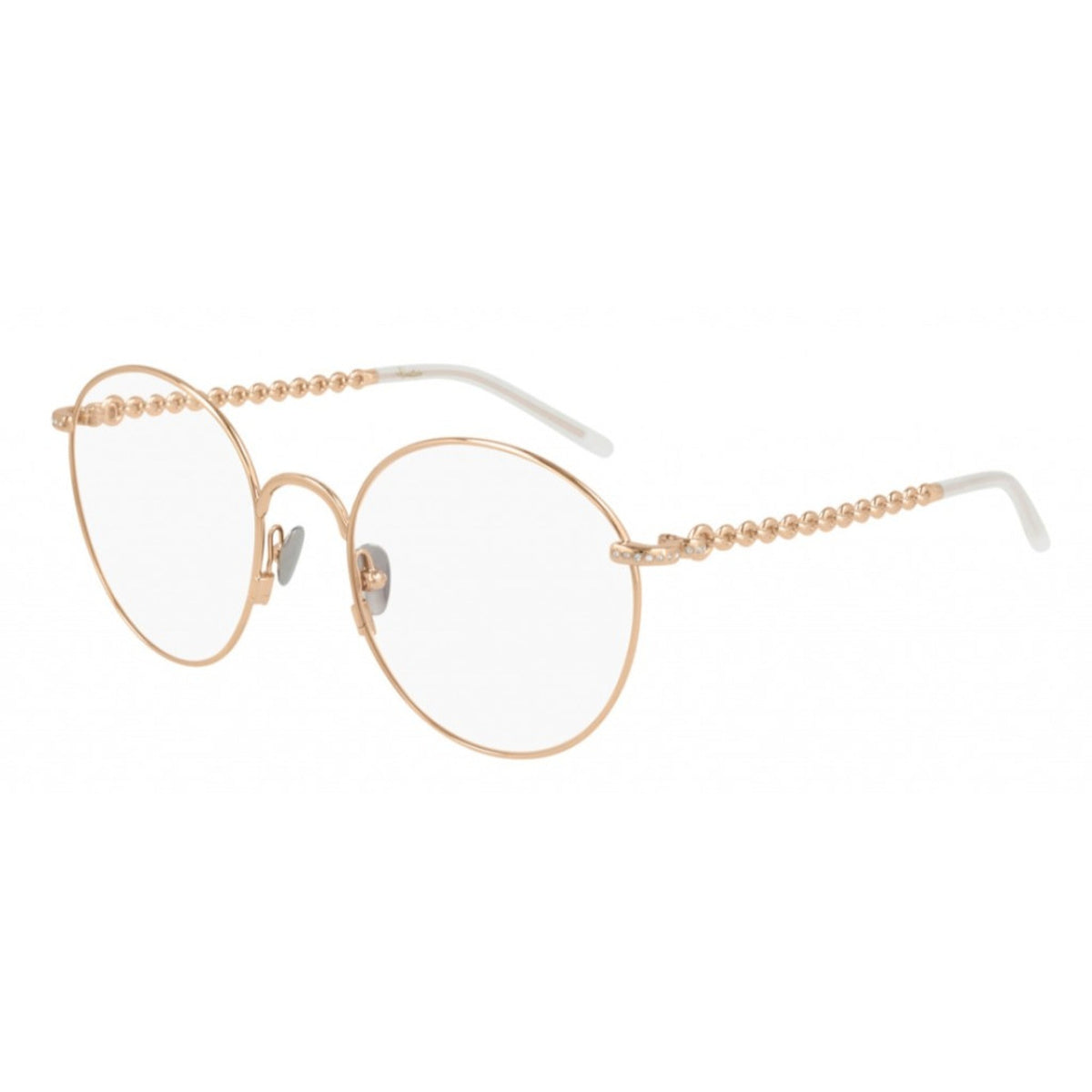 Pomellato Women's Sunglasses Spring Summer 2021 Gold Transparent Demo Lens Demo Lens Pink PM0103O 001
