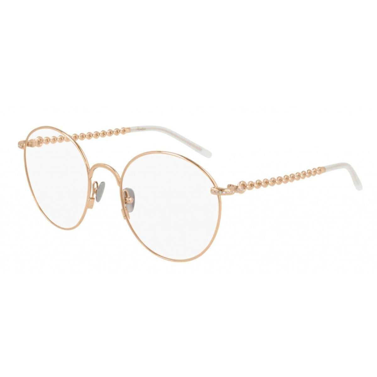 Pomellato Women&#39;s Sunglasses Spring Summer 2021 Gold Transparent Demo Lens Demo Lens Pink PM0103O 001