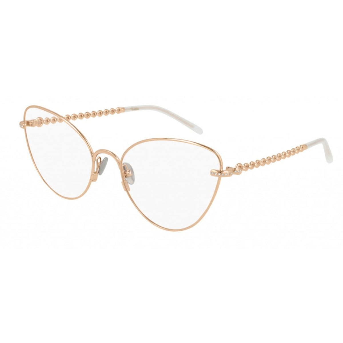 Pomellato Women's Sunglasses Spring Summer 2021 Gold Transparent Demo Lens Demo Lens Pink PM0104O 001