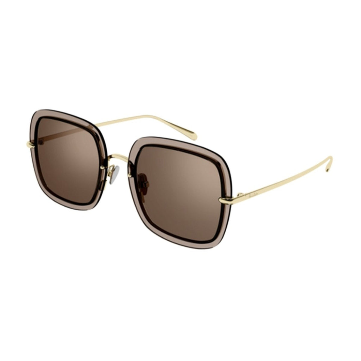 Pomellato Women's Sunglasses Spring Summer 2022 Gold Brown Nylon Nylon Light PM0106S 004