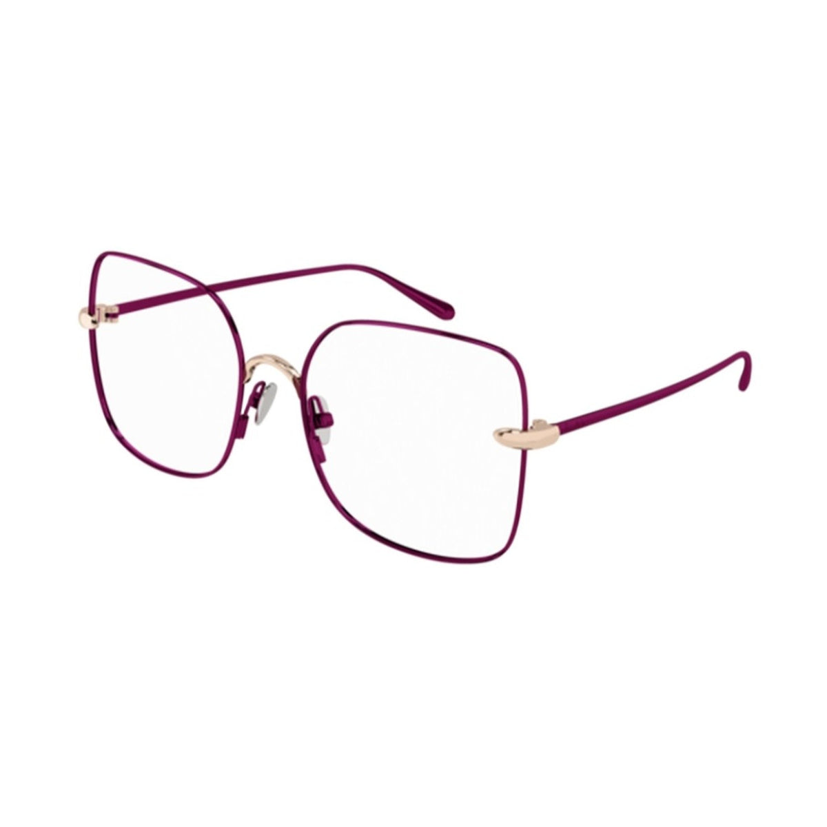 Pomellato Women's Sunglasses Spring Summer 2022 Violet Transparent Demo Lens Demo Lens Transparent PM0108O 002