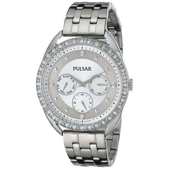Pulsar Women's PP6177 Multi-Function Crystal Stainless Steel Watch