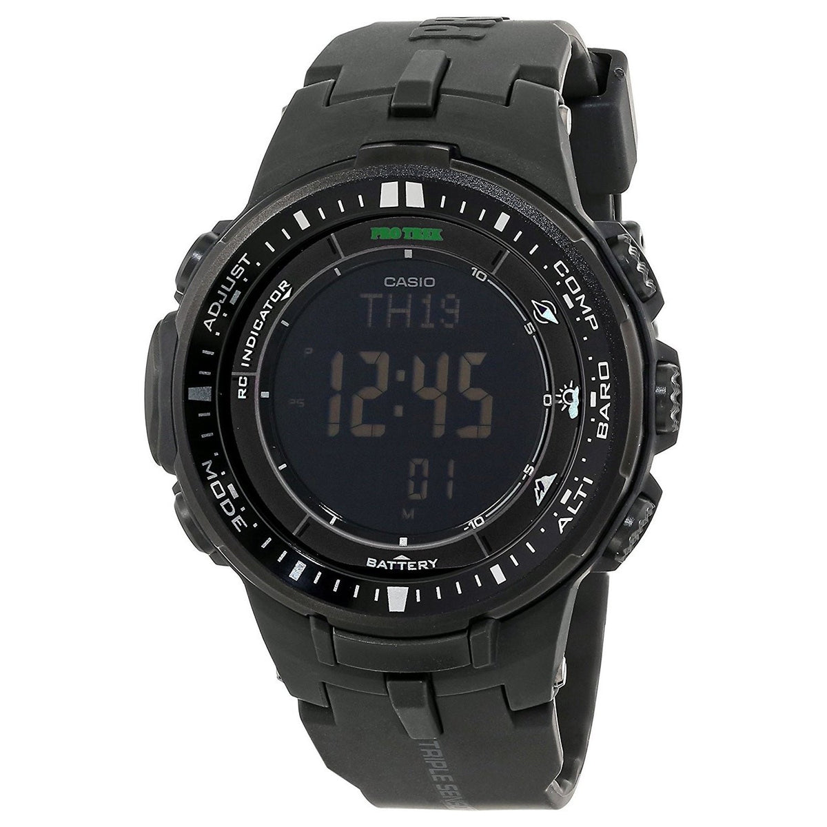 Casio Men&#39;s PRW3000-1A Pro Trek Pathfinder Digital Black Resin Watch