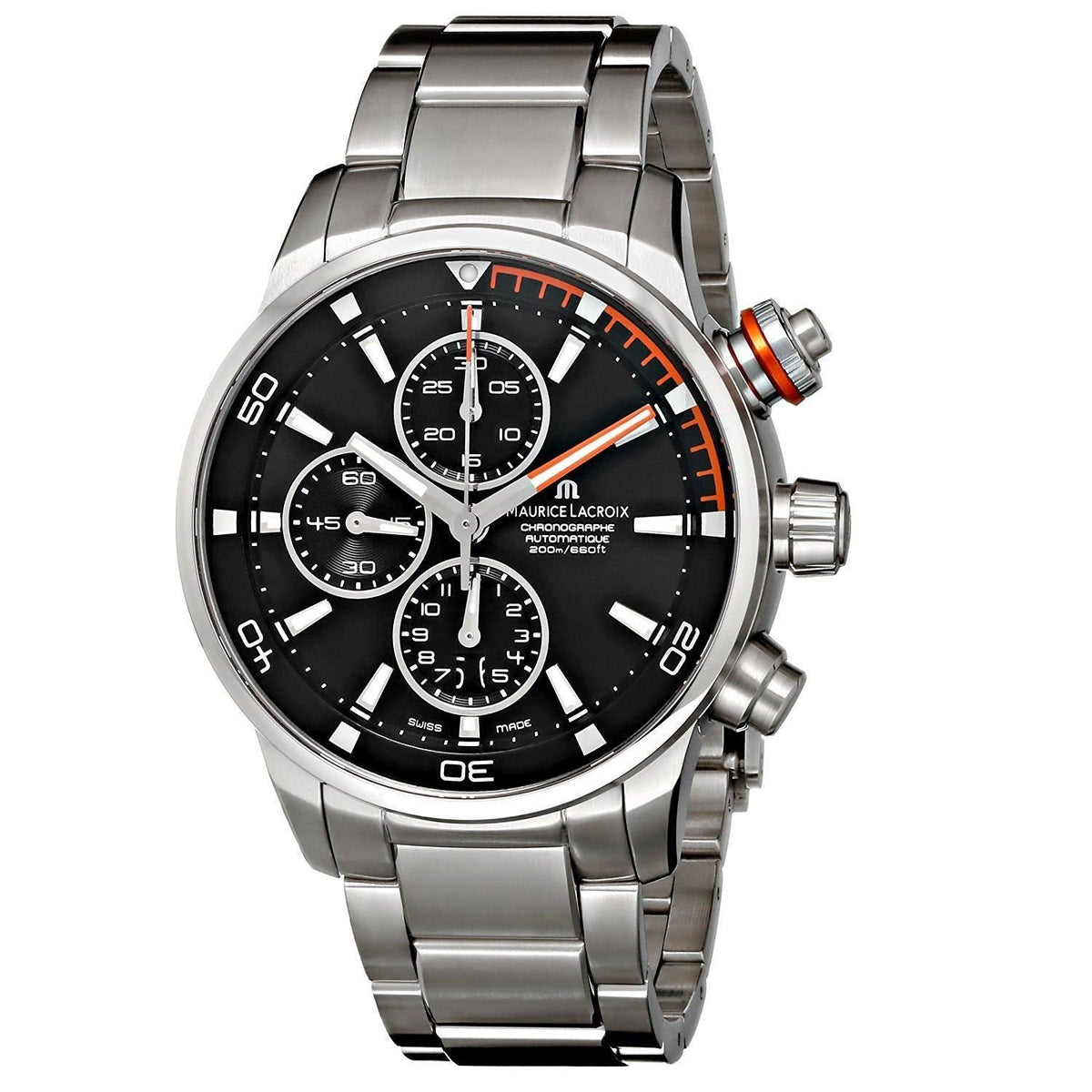 Maurice Lacroix Men&#39;s PT6008-SS002-332 Pontos S Chronograph Stainless Steel Watch