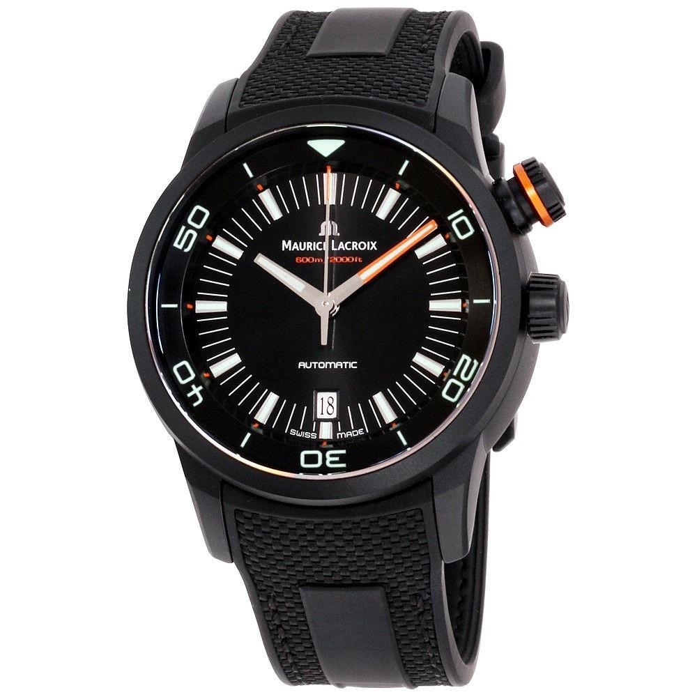 Maurice Lacroix Men's PT6248PVB013321 Pontos Black Silicone Watch