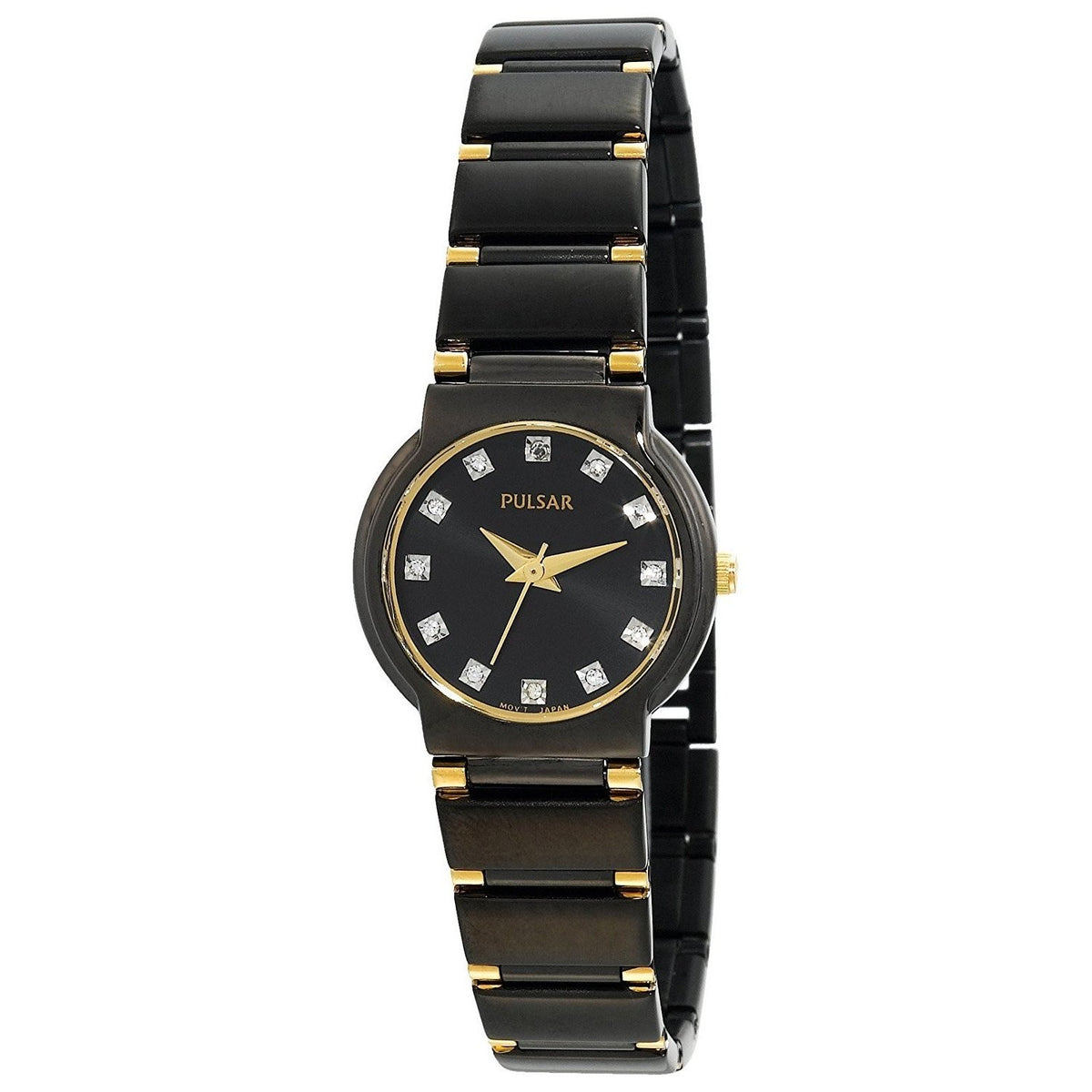 Pulsar Women&#39;s PTC427 Crystal Two-Tone Stainless Steel Watch