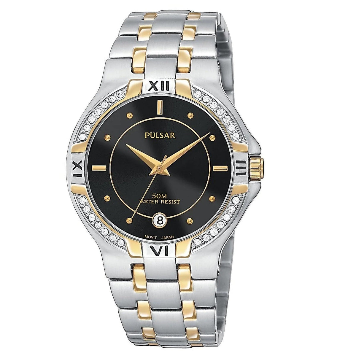 Pulsar Crystal Men's PXH530 Two-Tone Stainless Steel Watch