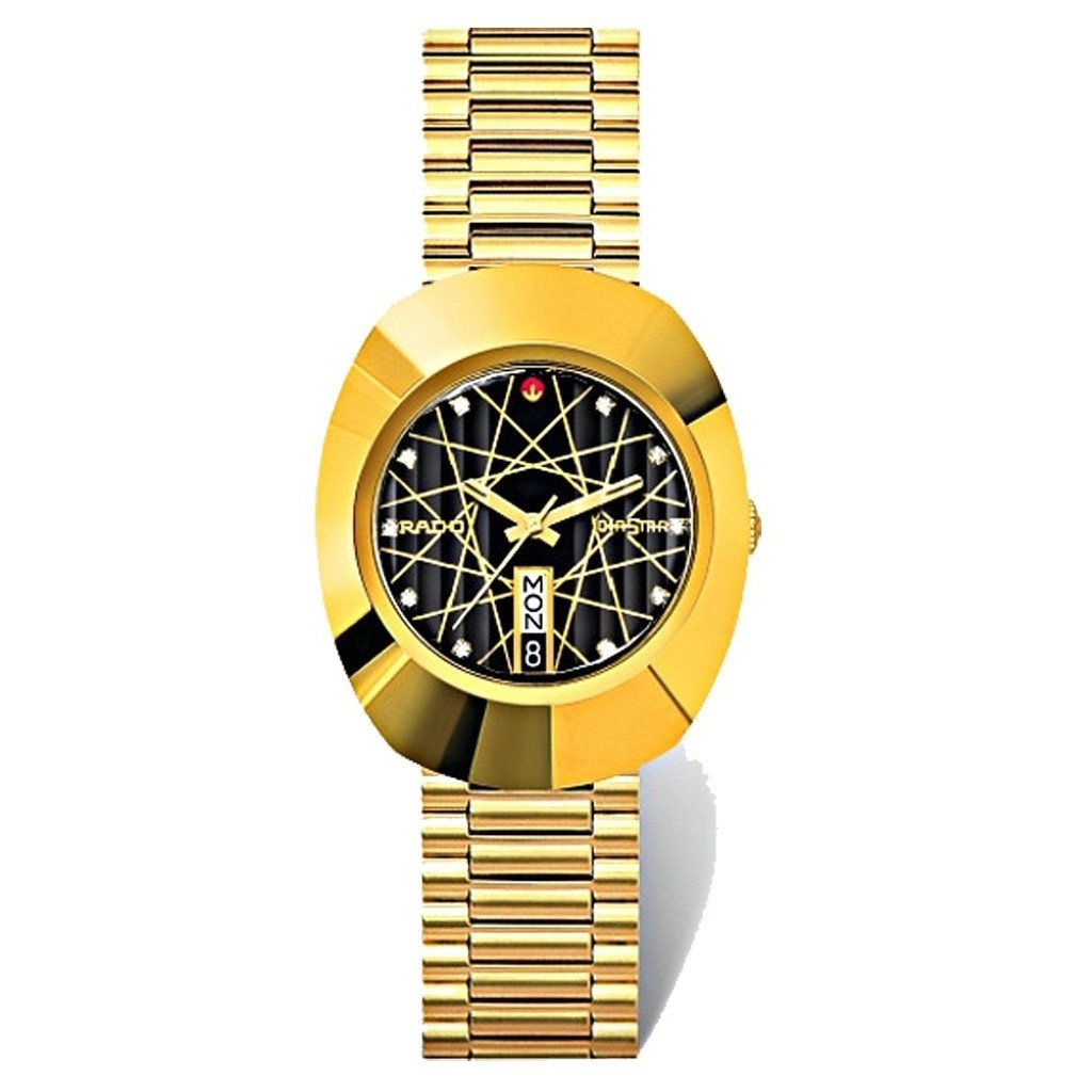 Rado Men&#39;s R12413183 Automatic Diamond Gold-Tone Stainless Steel Watch