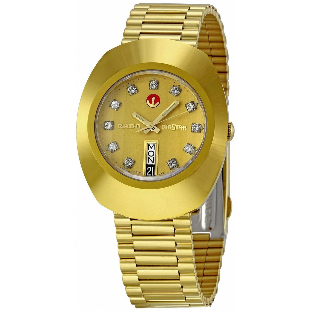 Rado Men&#39;s R12413493 Original Diamond Gold-Tone Stainless Steel Watch