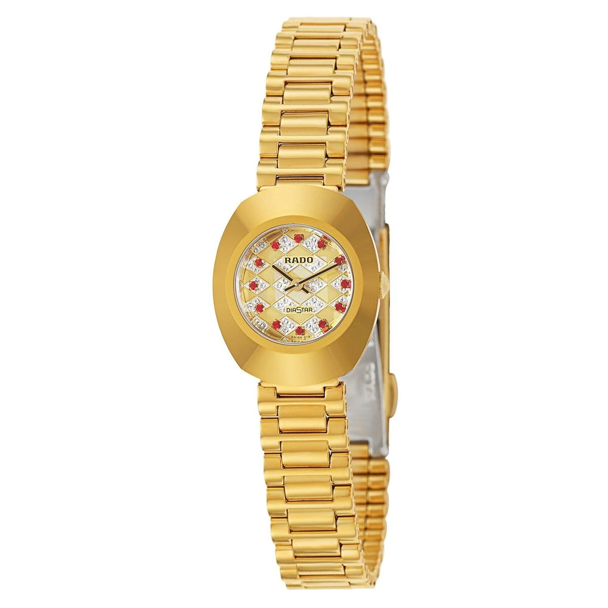 Rado Women&#39;s R12559193 Original Diamond Gold-Tone Stainless Steel Watch